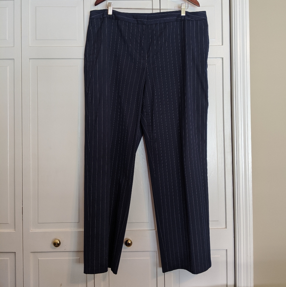 Charter Club Navy Pinstripe Pants